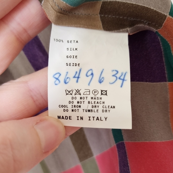 Etro Silk Multicolored Tie Front Blouse 42 - Picture 5 of 5